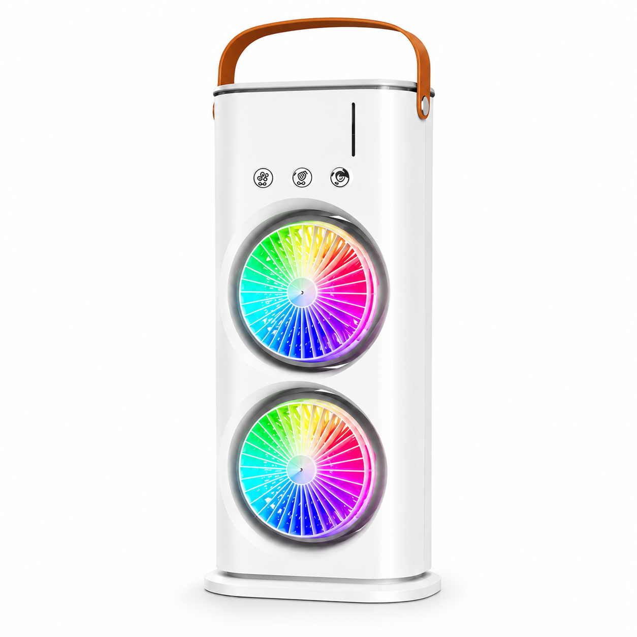Double Fan Portable Mini USB Air Cooler Fan with Mist Humidifier & Remote | 3-Speed Rechargeable Mini AC Cooler for Home, Office & Desk