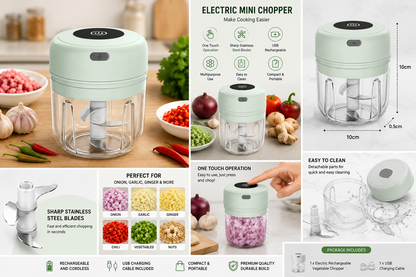 Electric Rechargeable Vegetable Chopper